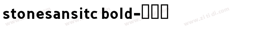 stonesansitc bold字体转换